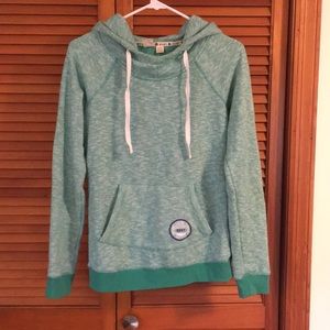 Roxy green hooded sweatshirt size small